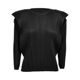 Pleats Please Issey Miyake: Чёрная рубашка 