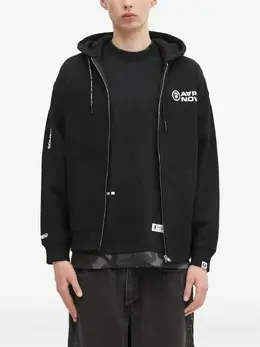 AAPE BY *A BATHING APE®: Чёрная толстовка 