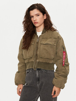 Alpha Industries: Куртка цвета хаки 