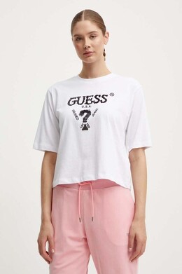 GUESS: Хлопковая футболка 