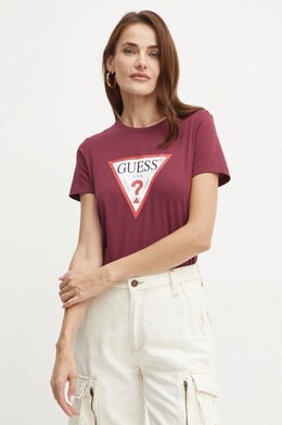 GUESS: Хлопковая футболка 