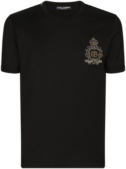 Dolce & Gabbana: Чёрная футболка 