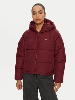 Tommy Jeans: Красный пуховик 
