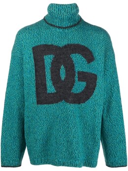 Dolce & Gabbana: Зелёный свитер 
