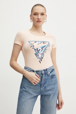 GUESS: Оранжевая футболка 