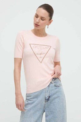 GUESS: Розовая футболка 