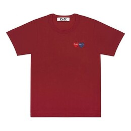 Comme Des Garçons Play: Бордовая футболка 