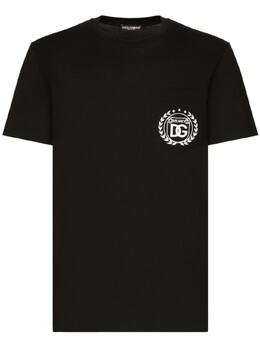 Dolce & Gabbana: Чёрная футболка 