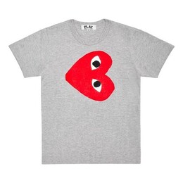 Comme Des Garçons Play: Серая футболка 