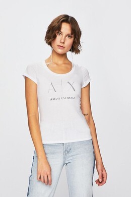 Armani Exchange: Белый топ 