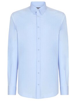 Dolce&Gabbana: Хлопковая рубашка  Light Blue