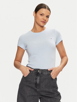 Tommy Jeans: Голубая футболка 