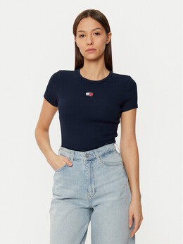 Tommy Jeans: Синяя футболка 