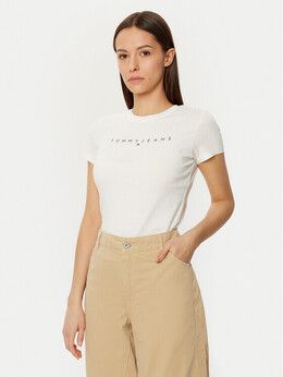 Tommy Jeans: Белая футболка 
