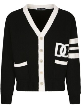 Dolce & Gabbana: Чёрный кардиган  DG