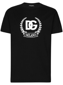 Dolce & Gabbana: Чёрная футболка  DG
