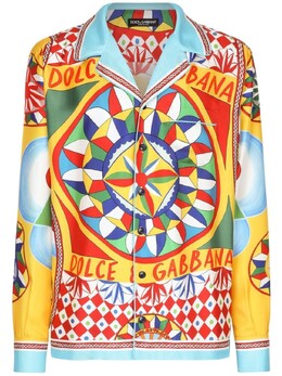 Dolce & Gabbana: Шёлковая рубашка  Carretto