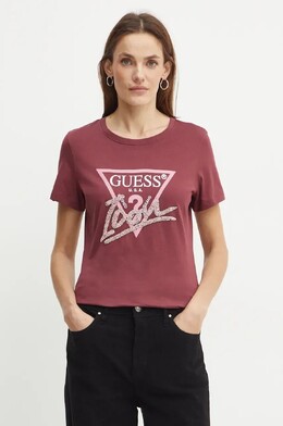 GUESS: Хлопковая футболка 