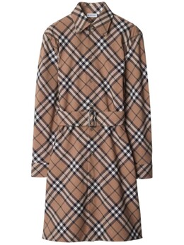 Burberry: Платье в клетку 