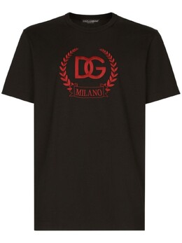Dolce & Gabbana: Чёрная футболка 