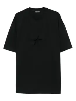 Mugler: Чёрная футболка 