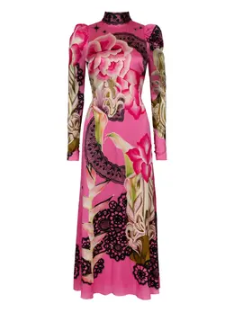 Temperley London: Платье с растительным принтом 