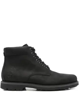 Timberland: Чёрные ботинки 