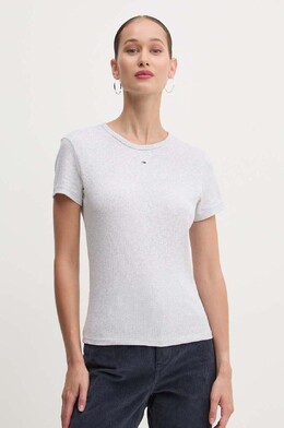 Tommy Jeans: Серая футболка 