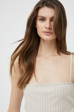 Calvin Klein Jeans: Бежевый топ 