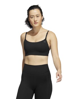 Adidas: Чёрный бюстгальтер  Yoga