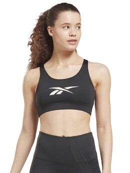 Reebok: Чёрный бюстгальтер  Workout