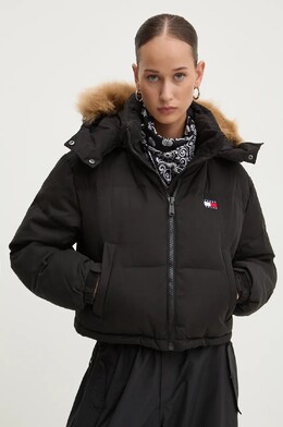 Tommy Jeans: Чёрная куртка 