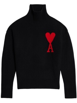 AMI Paris: Свитер  Ami de Cœur с высоким воротником