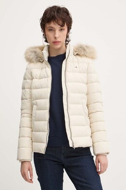 Tommy Jeans: Бежевый пуховик 
