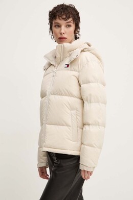 Tommy Jeans: Бежевый пуховик 