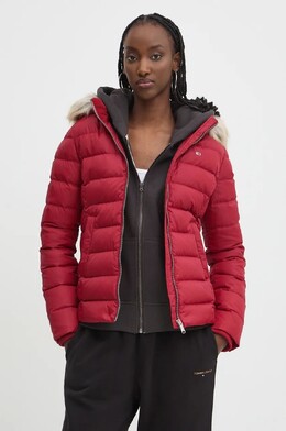 Tommy Jeans: Красный пуховик 
