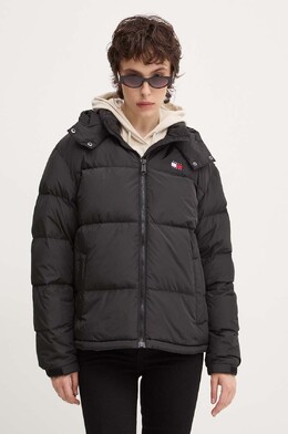 Tommy Jeans: Чёрный пуховик 