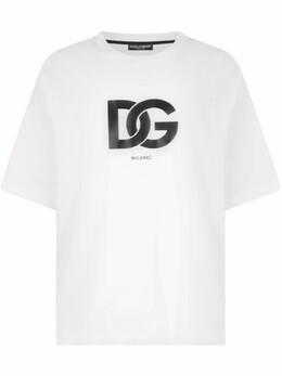 Dolce & Gabbana: Белая футболка  DG