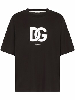 Dolce & Gabbana: Чёрная футболка  DG