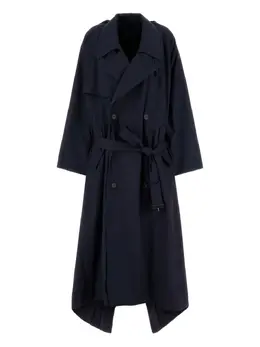 Balenciaga: Двубортный плащ 