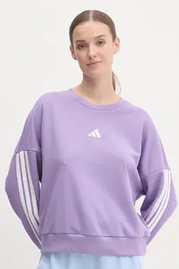 Adidas: Фиолетовая толстовка  Essentials