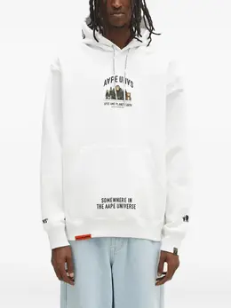 AAPE BY *A BATHING APE®: Белая толстовка 