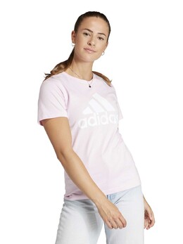 Adidas: Розовая футболка  Essentials
