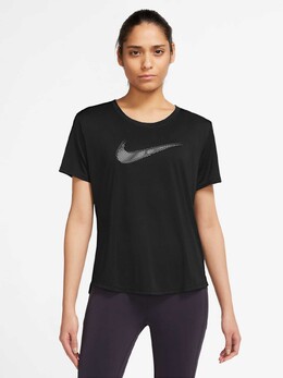 Nike: Чёрная футболка  Swoosh