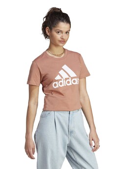 Adidas: Розовая футболка  Essentials