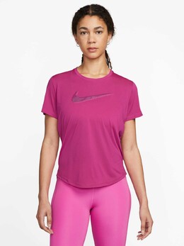Nike: Розовая футболка  Swoosh