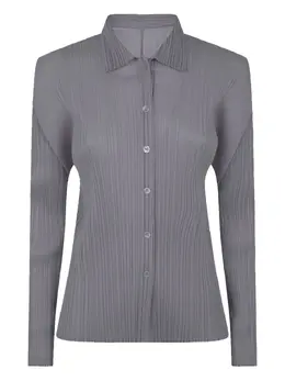 Pleats Please Issey Miyake: Рубашка на пуговицах 