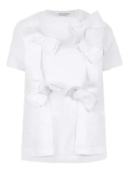 Comme Des Garçons: Футболка с бантом 
