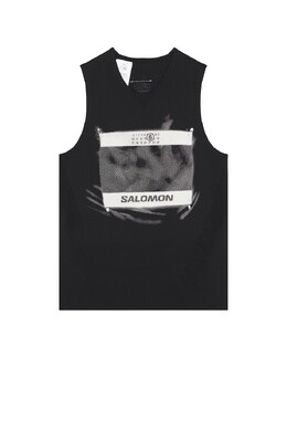 MM6 Maison Margiela: Чёрная футболка 