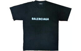 Balenciaga: Чёрная футболка 